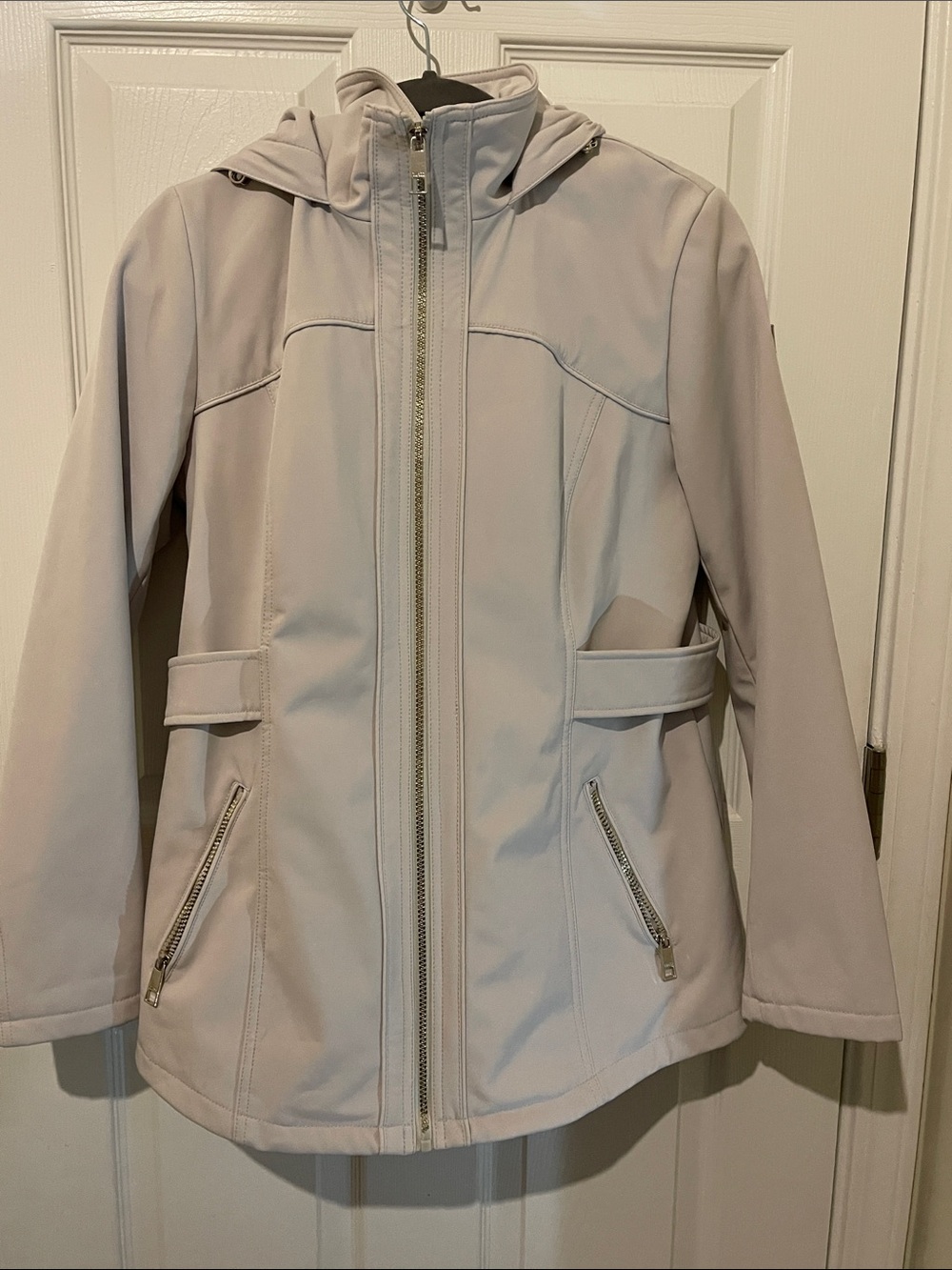 Guess Women's Light Taupe Hooded Utility Jacket
